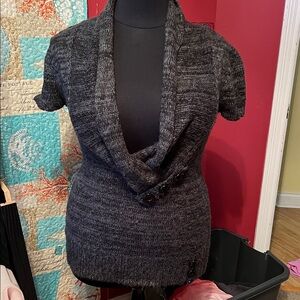 Say What? Charcoal Cowl Neck Sweater